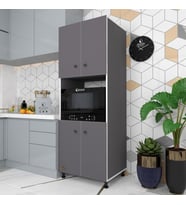 Kenzlife fırın dolabı cahide gri 180*65*50 mutfak XLARGE ayaklı banyo kiler ofis