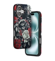 Onegif Apple İphone 16 Flower Series Magsafe Kapak - Siyah