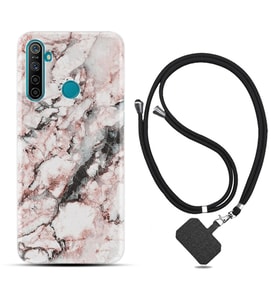 Realme 5i 5 Pro 6i 7 Pro 8 Kılıf Boyun Askılı Silikon Colorfull Marble 2 1389