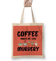 Funny Coffee DrinKs Art Lover Gift Quote - Vintage Retro Rainbow Style Bez Çanta Uzun Saplı
