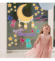 Hoşgeldin Ramazan Cam - Duvar Sticker Seti HK2555 (Çok Renkli)