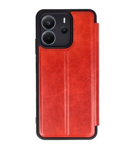 Xiaomi Redmi Note 14 4g Kılıf Flip Cover - Kırmızı
