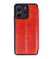 Xiaomi Redmi Note 14 4g Kılıf Flip Cover - Kırmızı