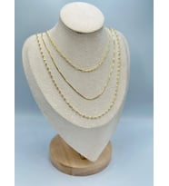 Topçuk Detaylı Set Kolye (Çelik)