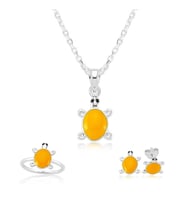 pilelistore Gümüş Turuncu Kaplumbağa Çocuk Set