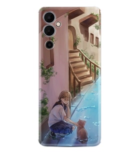 Tecno Pova Neo 2 Kılıf Resimli Desenli Silikon Platinium Series Cat And Girl 1808