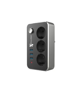 3 Priz 3XUSB 2 Mt Kablo Anahtarlı Akım Korumalı Priz TGFTR02