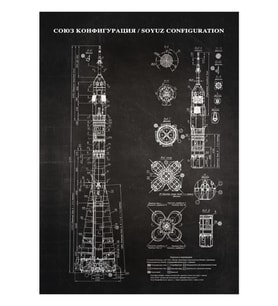 Yüksek Çözünürlüklü (siyah) Tablo Ahşap Poster Dekoratifnda Soyuz Kalıbı