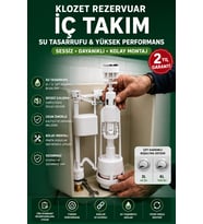Basmalı Rezervuar İç Takımı Alt Girişli Sessiz Su Dolumlu Klozet İç Mekanizma Seti