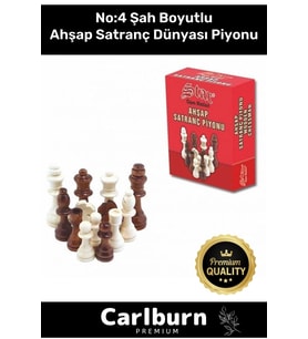 Özel Üretim Eksik Takımı Tamamlama Uyumlu Şah Boyu No: 4 Ahşap Satranç Dünyası Piyonu