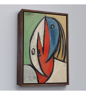 Çerçeveli Joan Miro - Gerçeküstü Soyut Tablo (Beyaz)
