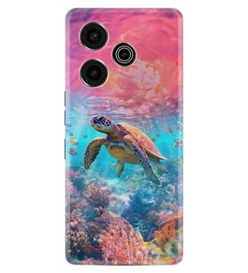 Pova 6 Pro (LI9) Kılıf Boutique Baskılı Resimli Kaplumbağa Pcode -065