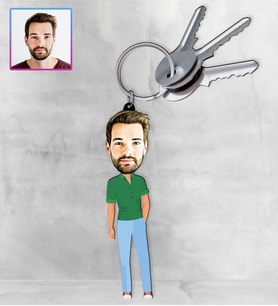 Kişiye Özel Karikatür Tasarım Anahtarlık 97193