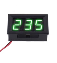 0.56" 0-30V 3 Kablolu DC Yeşil Voltmetre