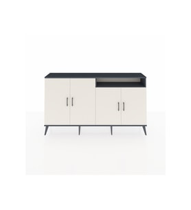 Arges Konsol 6 Raflı 4 Kapaklı 176x30x99 Antrasit-Aytaşı/Antrasit