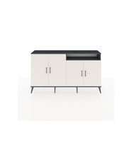 Arges Konsol 6 Raflı 4 Kapaklı 176x30x99 Antrasit-Aytaşı/Antrasit