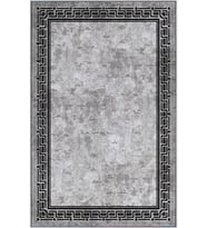 Eliana Home Baskılı, Yıkanabilir Kaymaz Taban Salon Halısı LNA0022-SD863 100x150 cm (Gri)