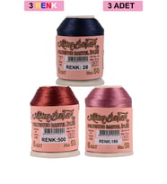 3 Adet Altınbaşak Oya ve Dantel İpi 20 gr - Royaleks - No: 500 - 186 - 028