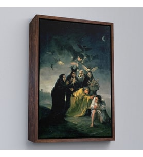 Çerçeveli Madrid İspanya Lázaro Galdiano Müzesindeki Francisco Goya⁣'nın Büyü Tablosu (Siyah)