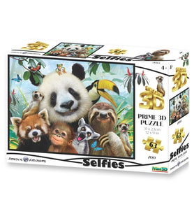 Prime 3D - Hayvanat Bahçesi Selfie 63 Parça Puzzle 10541