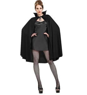 Parti Aksesuar Siyah Renk Yakalı Halloween Pelerini 90 cm (Renksiz)