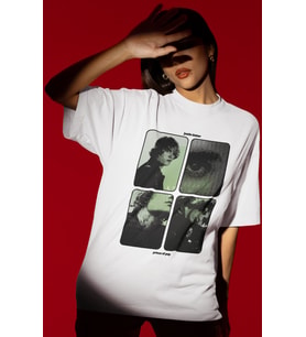 Tasarım Justin Bieber Şarkıcı Baskılı Unisex Oversize Tişört