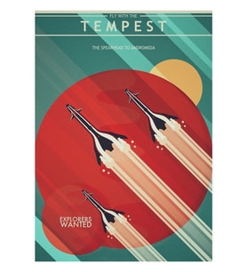 Tempest Tablo Ahşap Poster Dekoratifyla Uçun