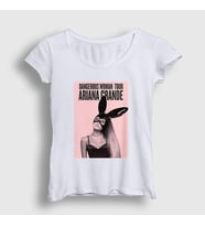 Presmono Kadın Beyaz Dangerous Woman Ariana Grande T-Shirt 152332tt