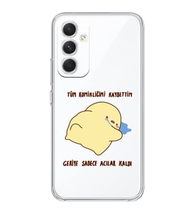 Samsung Galaxy S23 FE Uyumlu Komikliğimi Kaybettim Tasarımlı Şeffaf Telefon Kılıfı