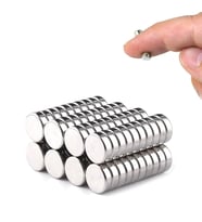 10 Adet 8x3mm Yuvarlak Neodyum Mıknatıs Güçlü Nikel Kaplamalı Kaliteli Dayanıklı Magnet