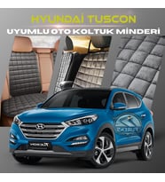Hyundai Tuscon Antrasit Renk Tay Tüyü Cepli & Terletmez Sırtlı Oto Koltuk Minder Seti - Koltuk Koruma Kılıfı (ÖN & ARKA TAM SET)