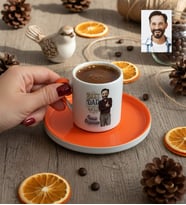 Kişiye Özel Karikatürlü Best Dad Ever Babaya Hediye Türk Kahvesi Fincanı Babalar Günü Hediyesi