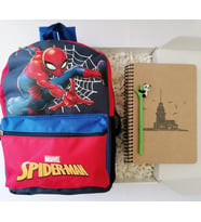 3’lü Çocuk Okul & Hediye Seti – Çanta + Defter + Kalem – Kız / Erkek Çocuk Hediyesi