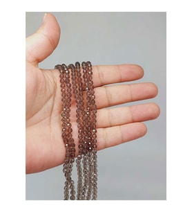 Bileklik Boy Dumanlı Kuvars Taşı Yarım Dizi 4mm (51248) (18CM UZUNLUĞUNDADIR)