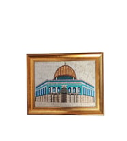 Kubbet-üs Sahra Mozaik Sanat Paneli Orta Altın Çerçeve P00037