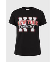 Siyah Manhattan Grafikli Tişört