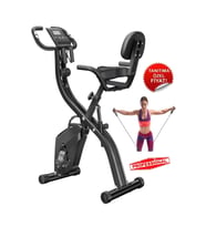 X 4IN1 Katlanabilir Manyetik Kondisyon Spin Bike Dikey Bisikleti Spor Koşu Egzersiz Bisikleti (Siyah)