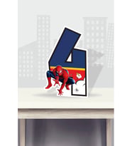 Spiderman Örümcek Adam Temalı Ayaklı Rakam Pano - 4 Yaş (40 cm)