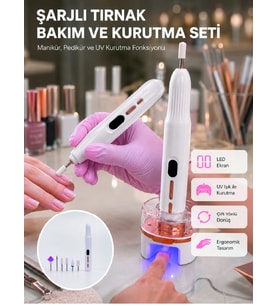 6 Değiştirilebilir Başlık İle Çok Amaçlı Tırnak Bakım Seti