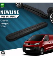 S-Dizayn Citroen Jumpy 3 Uzun Şase NewLine Siyah Yan Basamak 243 Cm 2016 Üzeri A+ Kalite
