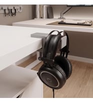 Lexroo Masa Kenarı Kulaklık Standı, Gri Kulaklık Standı, 0-5 cm Masa Kalınlığına Uyumlu