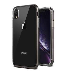 VRS iPhone XR ile Uyumlu Crystal Bumper Kılıf Metallic Black (Siyah)