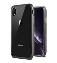 VRS iPhone XR ile Uyumlu Crystal Bumper Kılıf Metallic Black (Siyah)