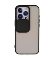 Apple İphone 13 Pro Kılıf Palm Buzlu Kamera Sürgülü Silikon - Siyah