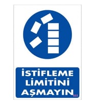 Pvc Levha İstifleme Limitini Aşmayın 25X35 Cm