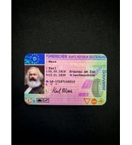 Dükkan Design Karl Marx Parodi Ehliyet/Kimlik Kartı (Hediye ve Şaka Amaçlı)