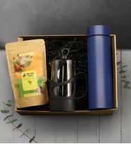 Dereceli Termos & Filtre Kahve ve Bitki Çayı Demliği French Press & Filtre Kahve Hediye Seti