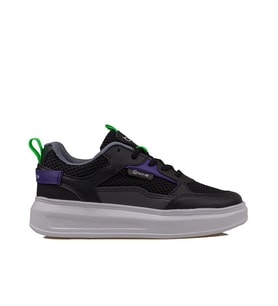 Trend Adımlar Siyah Memory Foam Ped Tabanlı Kalın Taban Kadın Sneaker