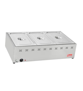 Himaksan  Tip Elektrikli Set Üstü 3 Gözlü Benmari HMK-BSÜE3