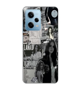 Redmi Note 12 Pro 5G Uyumlu Lana Del Rey Desenli Şeffaf Telefon Kılıfı